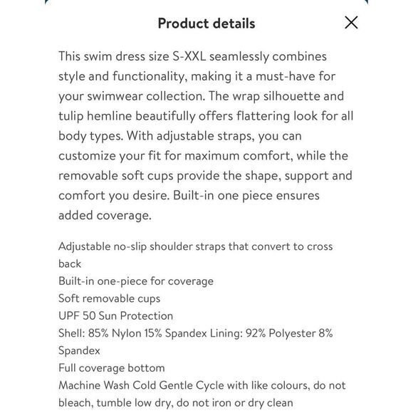 LANDS’ END Ladies’ Swim Dress Medium Purple Floral Built-in One Piece Swimsuit - Picture 8 of 16